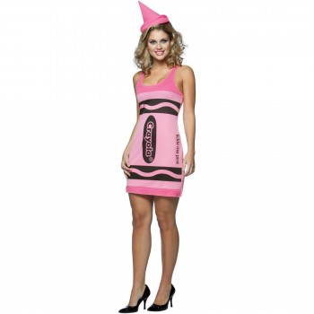 Tickle Me Pink Crayon Tank Dress ADULT HIRE